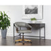 Sunpan Modern Black Stamos Desk and Leonce Chair Office Set