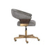 Sunpan Leonce Grey Faux Leather Swivel Office Chair 