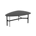 Sunpan Kiernan Painted Black Tempered Glass Top Side Table 