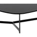 Sunpan Kiernan Painted Black Tempered Glass Top Side Table 