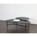 Sunpan Kiernan Matte Black Tempered Glass Top Coffee Table