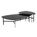 Sunpan Kiernan Matte Black Tempered Glass Top Coffee Table