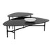 Sunpan Kiernan Matte Black Tempered Glass Top Coffee Table