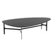 Sunpan Kiernan Matte Black Tempered Glass Top Coffee Table