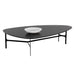 Sunpan Kiernan Matte Black Tempered Glass Top Coffee Table