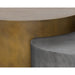 Sunpan Neo Handcrafted Round Antique Brass Coffee Tables 