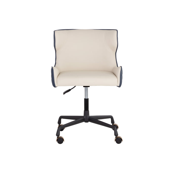 Sunpan Gianni Faux Leather Swivel Office Chair