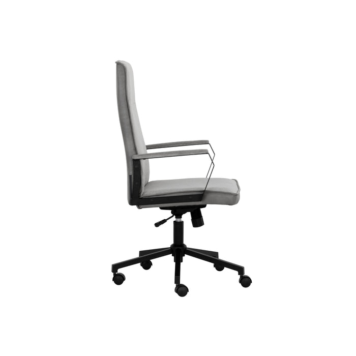 Sunpan Swanson Grey Fabric Adjustable Swivel Office Chair