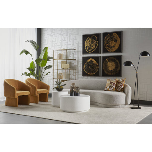 Sunpan Rubin Indoor and Outdoor Round Concrete Coffee Table