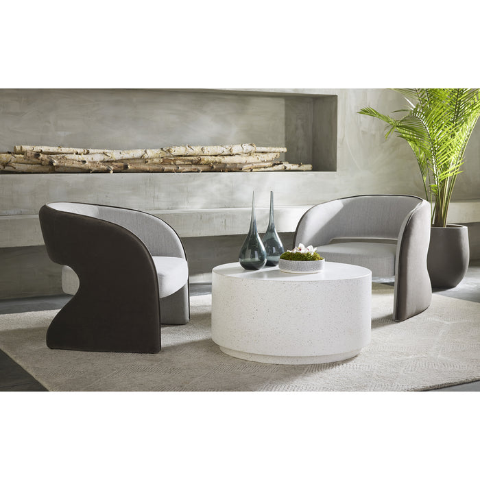 Sunpan Rubin Indoor and Outdoor Round Concrete Coffee Table