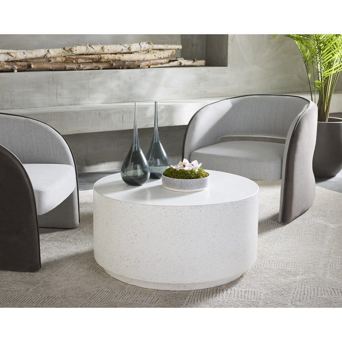 Sunpan Rubin Indoor and Outdoor Round Concrete Coffee Table