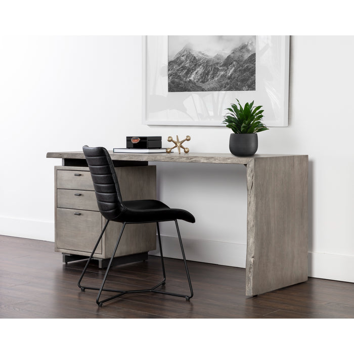 Sunpan Lewis Dark Brown Solid Acacia Wood Desk