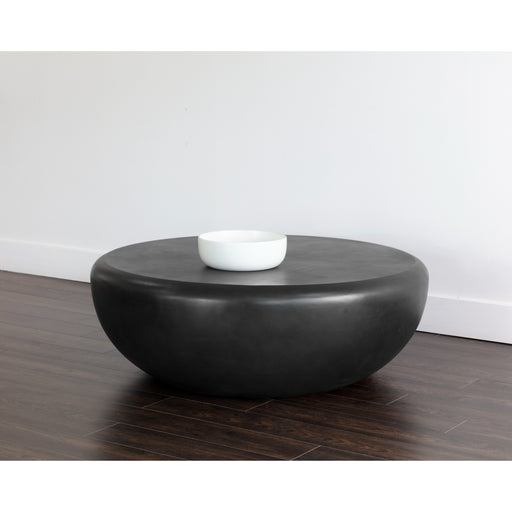 Sunpan Iolite Indoor and Outdoor Round Solid Concrete Coffee Table