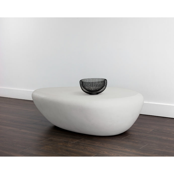 Sunpan Corvo Indoor and Outdoor Unique Shaped Concrete Coffee Table