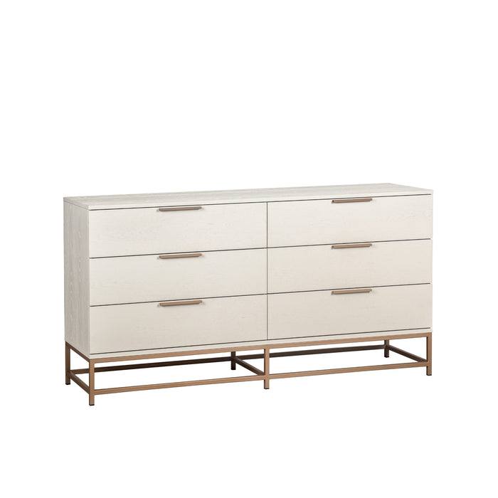 Sunpan Rebel Solid Oak Wood Wide Dresser