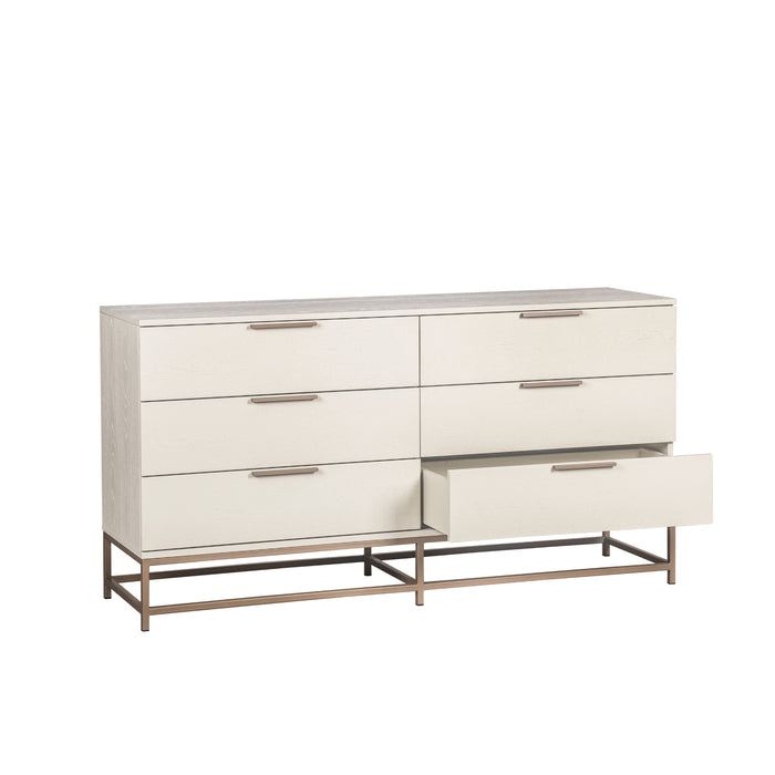 Sunpan Rebel Solid Oak Wood Wide Dresser