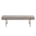 Sunpan Davian Polyester Fabric Antique Brass Base Bench