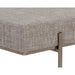 Sunpan Davian Polyester Fabric Antique Brass Base Bench