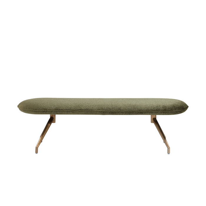 Sunpan Elowen Bergen Olive Polyester Fabric Bench