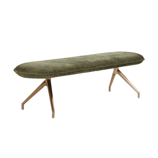 Sunpan Elowen Bergen Olive Polyester Fabric Bench