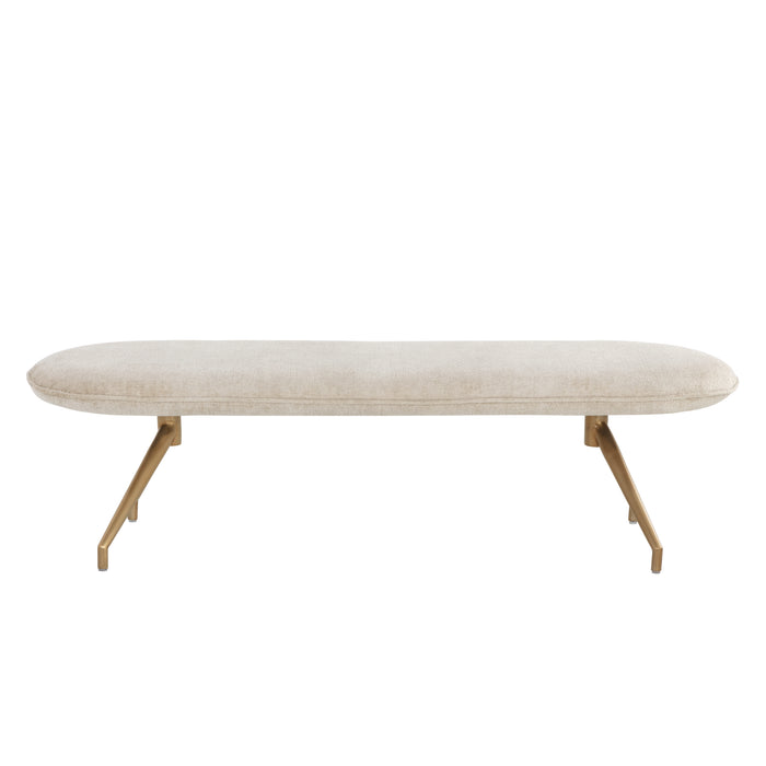 Sunpan Elowen Bergen Olive Polyester Fabric Bench