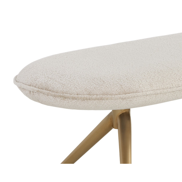 Sunpan Elowen Bergen Olive Polyester Fabric Bench