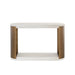 Sunpan Cavette White Concrete Top Console Table