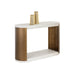 Sunpan Cavette White Concrete Top Console Table