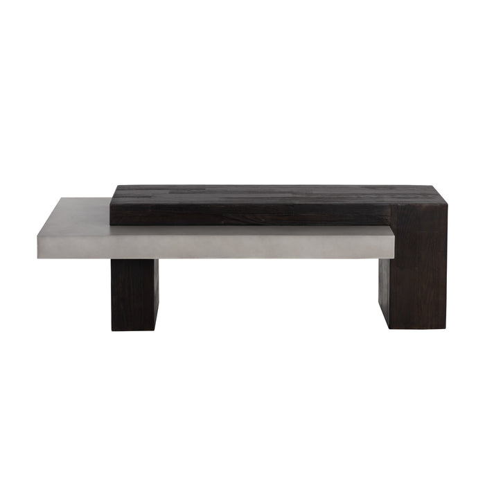 Sunpan Herriot Indoor and Outdoor Wood Base Coffee Table