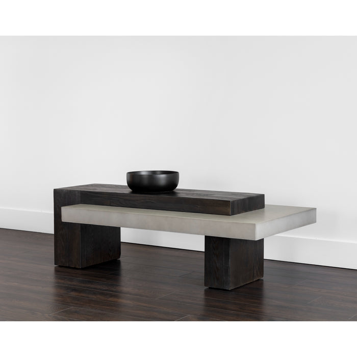 Sunpan Herriot Indoor and Outdoor Wood Base Coffee Table