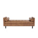 Sunpan Donnie Tobacco Tan Faux Leather Bench