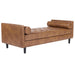 Sunpan Donnie Tobacco Tan Faux Leather Bench