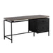 Sunpan Norwood Grey Concrete Top Wood Base Desk 