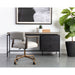 Sunpan Norwood Grey Concrete Top Wood Base Desk 