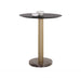 Sunpan Artezia Monaco Bronze Brown Modern Marble Bar Table