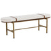 Sunpan Elaine Polo Club Muslin Fabric Bench 