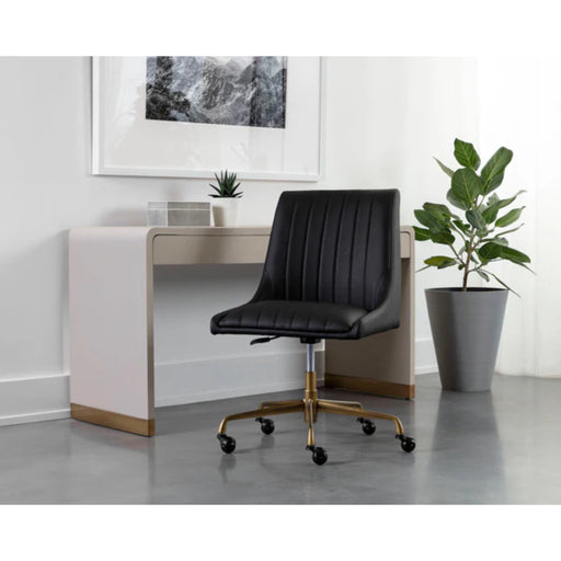 Sunpan Modern Halden Chair and Rectangle Ilona Desk Office Set