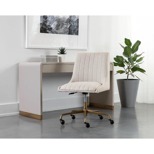 Sunpan Modern Halden Chair and Rectangle Ilona Desk Office Set