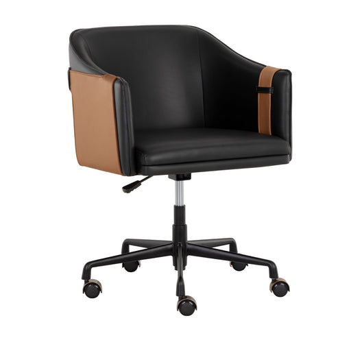 Sunpan Carter Faux Leather Swivel Office Chair