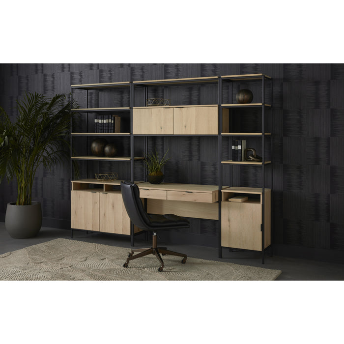 Sunpan Ambrose Sustainable Oak Wood Modular Wall Desk