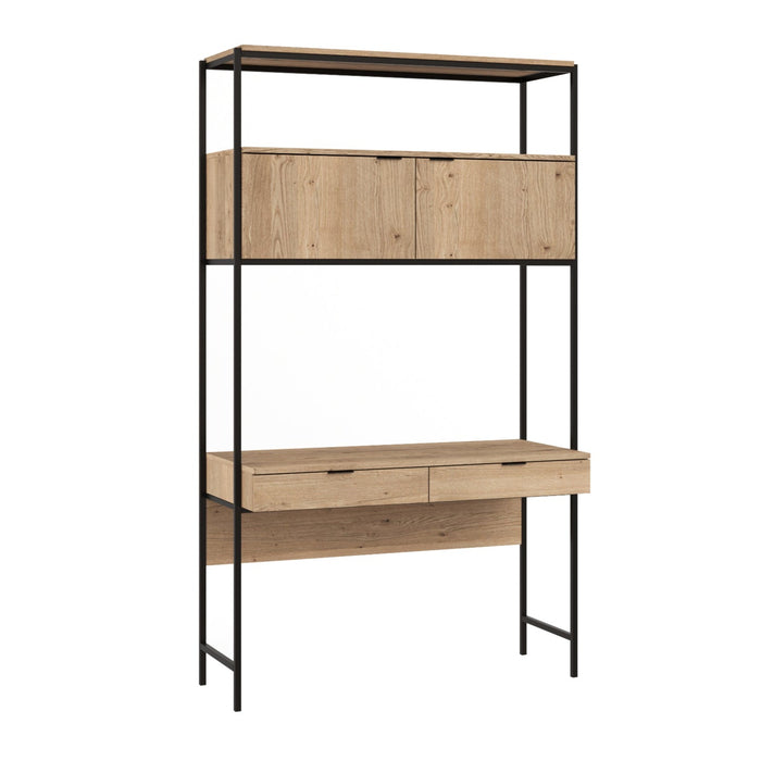 Sunpan Ambrose Sustainable Oak Wood Modular Wall Desk