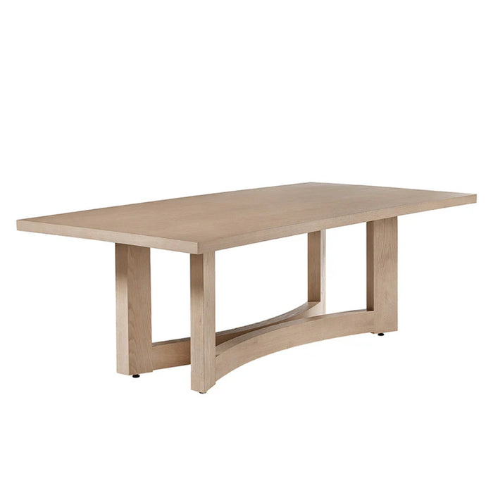 Sunpan Arezza Rectangle Light Solid Oak Wood Dining Table 