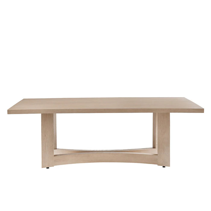 Sunpan Arezza Rectangle Light Solid Oak Wood Dining Table Set