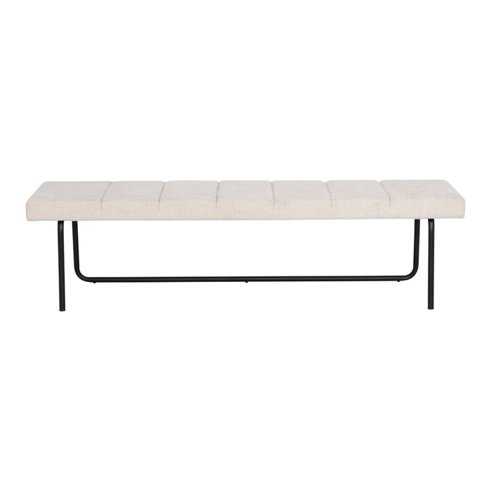 Sunpan Casimir Chacha Cream Polyester Fabric Bench