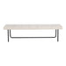 Sunpan Casimir Chacha Cream Polyester Fabric Bench