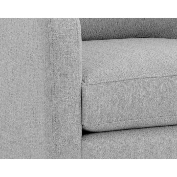 Sunpan Brianna Grey Fabric Modern Swivel Lounge Chair 