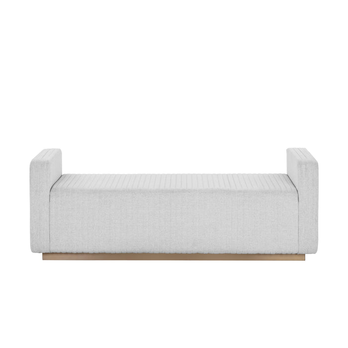 Sunpan Odette Ernst Silverstone Gold Metal Base Bench