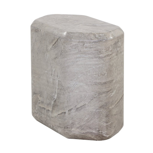 Sunpan Spezza Grey Faux Marble Concrete Side Table 