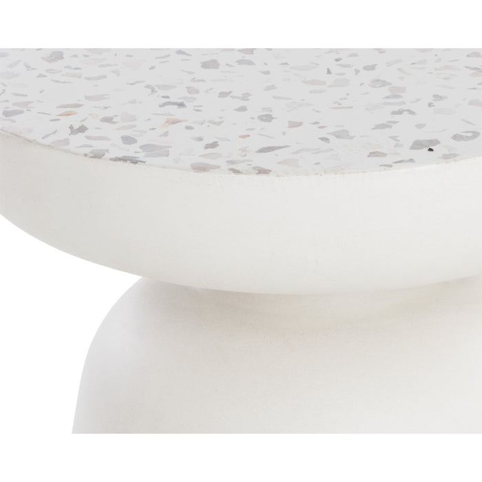 Sunpan Lucida Indoor and Outdoor Round Concrete End Table