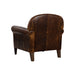 Sunpan Bastoni Brown Leather Mid Century Modern Lounge Chair 
